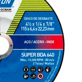 DISCO DESBASTE BDA640 7" (178X6,4X22)SUP - UN